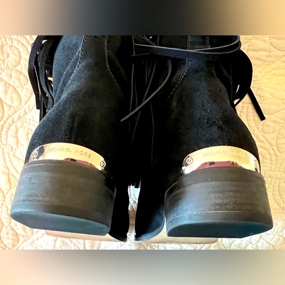 Michael Kors Billy Stud Suede Fringe Bootie - Picture 14 of 16